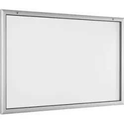kaiserkraft Schaukasten für Innen- und Außenbereich, Türöffnung um 180° nach unten, Übergröße BxH 1600 x 1025 mm, Rückwand reinweiß RAL 9010