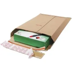 Versandtasche besonders stabil, Kantenschutz, Innen-LxB 245 x 170 mm, braun, Palette mit VE 5400 Stk ratioform