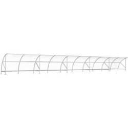 Fahrradüberdachung, aus Polycarbonat, BxT 20550 x 2100 mm, silber WSM