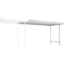 Überdachungssystem Modell Leipzig, einseitig, Anbaueinheit, T 2200 mm, B 4300 mm, verzinkt