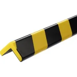Eckschutzprofil, magnetisch, Typ C35, 1-m-Profil, BxH 45 x 45 mm, schwarz / gelb DURABLE