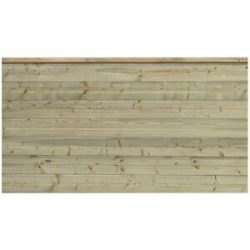 kaiserkraft PLUS Plank Profilzaun, Holz, BxH 1740 x 910 mm, natur
