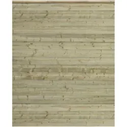 kaiserkraft PLUS Plank Profilzaun, Holz, BxH 1740 x 2030 mm, natur