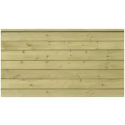 kaiserkraft PLUS Klink Profilzaun, Holz, BxH 1740 x 910 mm, natur
