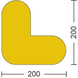 kaiserkraft PVC-Bodenmarkierungen, Typ L, VE 50 Stk, LxB 200 x 200 mm