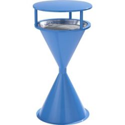 Kegel-Standascher aus Kunststoff, mit Dach, lichtblau VAR