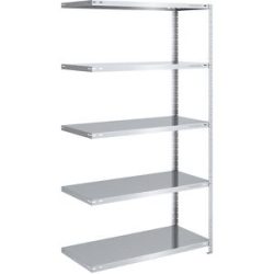 Schraubregal, Bauart leicht, doppelseitig, HxBxT 2000 x 1000 x 600 mm, verzinkt, Anbauregal eurokraft pro