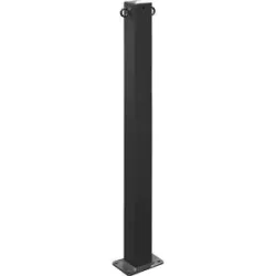 Absperrpfosten, 70 x 70 mm, ortsfest, zum Aufdübeln, zwei Ösen, eisenglimmer Schake