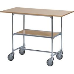 Tischwagen, verzinkt, LxBxH 1200 x 600 x 900 mm, Buche-Dekor HelgeNyberg