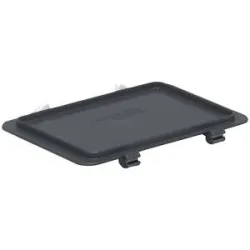 kaiserkraft Scharnierdeckel für Euro-Stapelbehälter, dunkelgrau, VE 2 Stk, LxB 200 x 150 mm