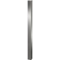 kaiserkraft Edelstahl-Sperrpfosten, mit Flachkopf, zum fest Einbetonieren, 70 x 70 mm