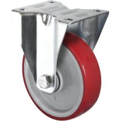 PU-Reifen, rot auf Polyamidfelge, Rad-Ø x Breite 160 x 46 mm, ab 2 Stk, Bockrolle eurokraft basic