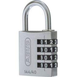 Zahlenschloss, Aluminium, mit verstellbaren Code, 144/40, VE 6 Stk, silber ABUS