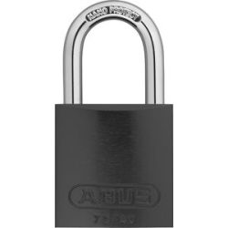 Vorhängeschloss, Aluminium, 72/40, VE 6 Stk, schwarz ABUS