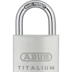 Zylindervorhängeschloss, 64TI/40 Lock-Tag, VE 12 Stk, silber ABUS