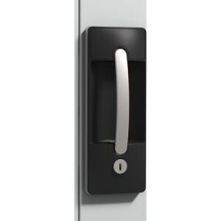 Schrankschloss Ergo-Lock 4.0, Zylinderschloss, schwarz / silber C+P