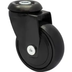 Möbel-Lenkrolle 3C-Serie mit Rückenloch, Radbreite 23 mm, VE 4 Stk, Ø 75 mm, TPR Wagner