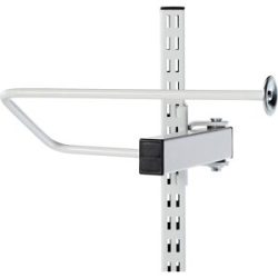 Halter für kleine Papierrollen, zur Montage am Aufbauprofil, lichtgrau Treston