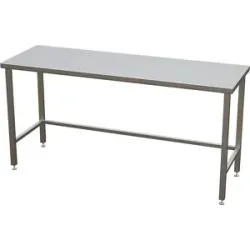 kaiserkraft Edelstahl-Reinraumtisch mit glatter Arbeitsplatte, ISO 14644-1:4, HxBxT 900 x 1800 x 700 mm