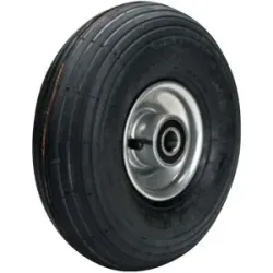 kaiserkraft Luftreifen, Stahlblechfelge, Rillenprofil, Rad-Ø x Breite 260 x 85 mm, Kugellager