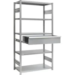 Einzelschublade, aus Stahl, HxBxT 200 x 750 x 600 mm, ohne Schloss, verzinkt eurokraft pro
