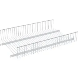 kaiserkraft Drahtgitterzwischenboden, L x B 675 x 392 mm, zum Einhängen, mit Aufkantung 100 mm