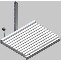 kaiserkraft Rollenplattform längs, mit blockierbaren Stahl-Tragrollen, LxB 470 x 600 mm