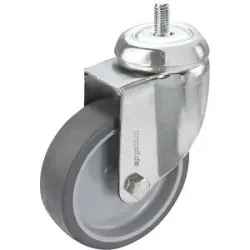 Set aus thermoplastischen Gummireifen, mit Gewindestift, 4 Lenkrollen, Rad-Ø x Breite 125 x 32 mm Proroll