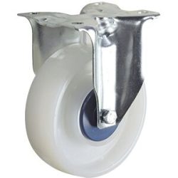 Polyamid-Rad, weiß, Rad-Ø x Breite 125 x 40 mm, Bockrolle TENTE