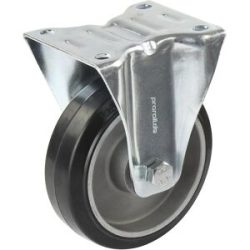 Elastik-Vollgummi-Reifen, schwarz, Rad-Ø x Breite 125 x 40 mm, Bockrolle Proroll
