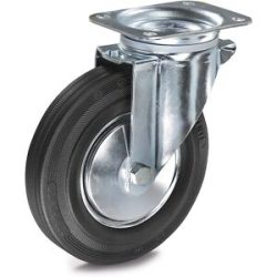 Vollgummi-Reifen, Rad-Ø x Breite 125 x 38 mm, Lenkrolle Proroll