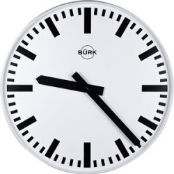 kaiserkraft Wanduhr, Ø 500 mm, Funkuhrwerk, mit Balken
