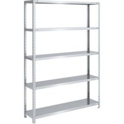 Schraubregal, Bauart leicht, doppelseitig, HxBxT 2000 x 1300 x 400 mm, verzinkt, Grundregal eurokraft pro