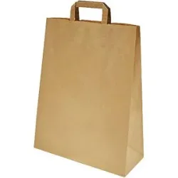 Papiertragetasche, braun, LxBxH 320 x 140 x 420 mm, 80 g/m², VE 250 Stk, ab 5 VE ratioform