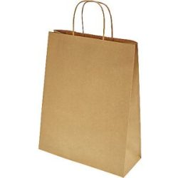 Papiertragetasche Toptwist, klassisch, braun, LxBxH 240 x 110 x 310 mm, VE 150 Stk ratioform