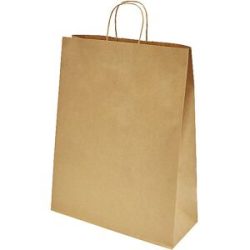 Papiertragetasche Toptwist, klassisch, braun, LxBxH 320 x 140 x 420 mm, VE 150 Stk, ab 5 VE ratioform