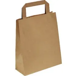 Papiertragetasche, braun, LxBxH 180 x 80 x 220 mm, 70 g/m², VE 500 Stk ratioform