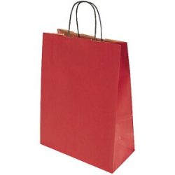 Papiertragetasche Toptwist, farbig, rot, LxBxH 240 x 110 x 310 mm, VE 150 Stk, ab 10 VE ratioform