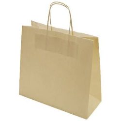 Papiertragetasche FRESH, sand, LxBxH 250 x 110 x 240 mm, 100 g/m², VE 250 Stk ratioform