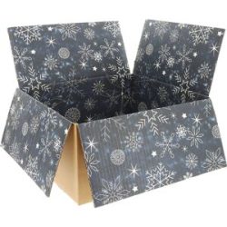 Wellpapp-Faltkarton mit Innendruck Christmas, matt, Innenmaße 350 x 315 x 170 mm, VE 20 Stk ratioform