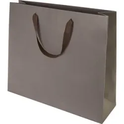 Papiertragetasche Style UNI, dunkelbraun, LxBxH 370 x 420 x 130 mm, VE 100 Stk ratioform