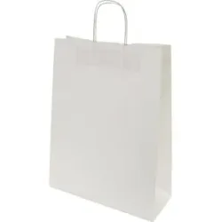 Papiertragetasche FRESH, weiß, LxBxH 425 x 320 x 130 mm, 100 g/m², VE 250 Stk, ab 5 VE ratioform