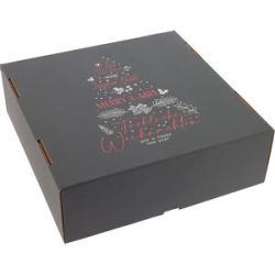 Stülpdeckelkarton Motiv International Christmas Tree, VE 25 Stk, Innenmaße 300 x 300 x 100 mm, anthrazit, ab 5 VE ratioform