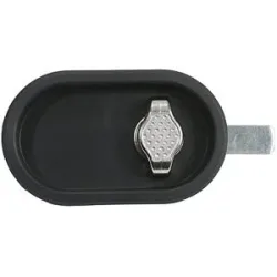 kaiserkraft Drehriegel-Verschluss, inkl. Kunststoffschutz, schwarz / silber
