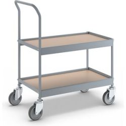 Abräumwagen, LxBxH 840 x 470 x 955 mm, mit 4 Lenkrollen, Rad-Ø 125 mm eurokraft pro