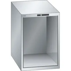 Schubladenschrank-Leergehäuse, Außen-BxT 564 x 725 mm, Höhe 800 mm, lichtgrau LISTA