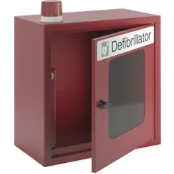 Defibrillatorschrank, mit akustischem und optischem Alarm, feuerrot Pavoy