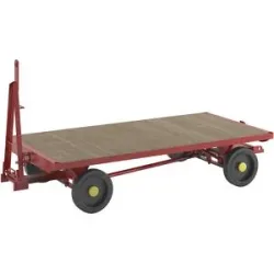 Schlepperanhänger, Allrad-Achsschemel-Lenkung, Tragfähigkeit 3 t, Ladefläche 2,5 x 1,25 m, verkehrsrot eurokraft pro