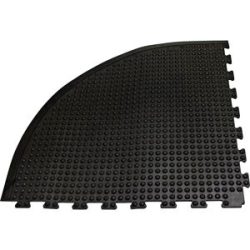 Anti-Ermüdungsmatte YOGA DOME BASIC, schwarz genoppt, Eckelement, LxB 900 x 900 mm Miltex