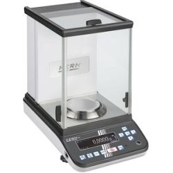 Analysenwaage, Zweibereichswaage, eichfähig, Wägebereich bis 220 g, Ablesbarkeit 0,01 / 0,1 mg, Wägeplatte 91 mm KERN